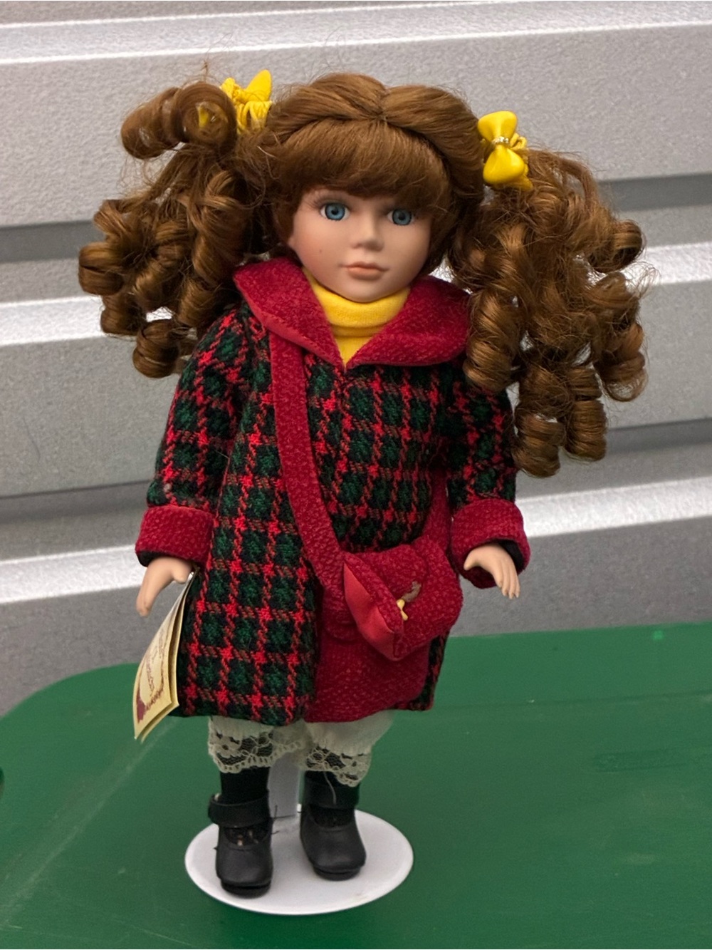 Red & Green Plaid Fashion Doll with Yellow Accents - Kids Toys
